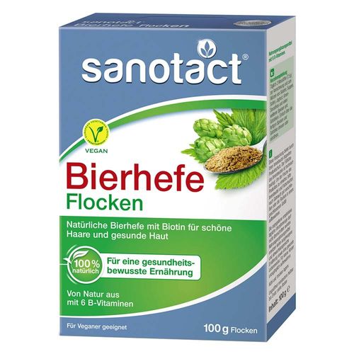 sanotact Bierhefe Flocken, 100 g, Sanotact GmbH