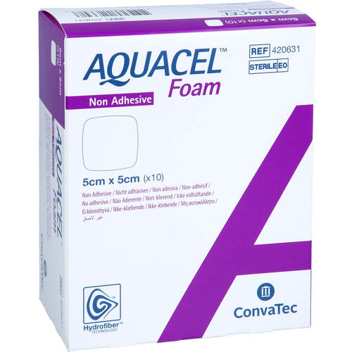 Aquacel Foam nicht adh&auml;siv 5x5 cm Schaumverband, 10 Stk., ToValCare GmbH