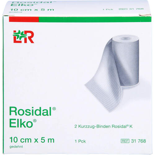 Rosidal Elko 10 cm x 5 m Kurzzug-Binden, 2 Stk., B2b Medical GmbH