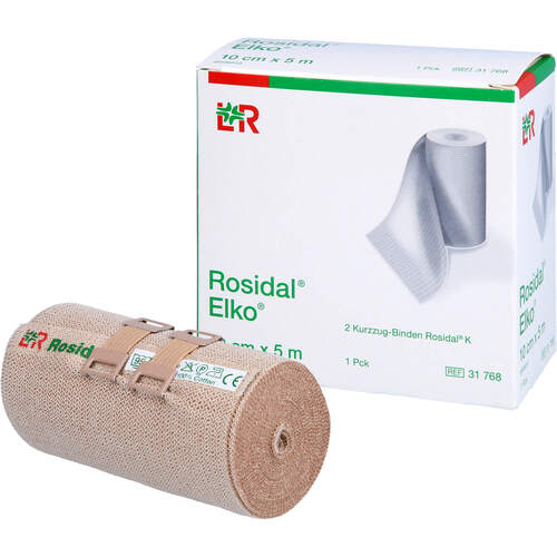 Rosidal Elko 10 cm x 5 m Kurzzug-Binden, 2 Stk., B2b Medical GmbH