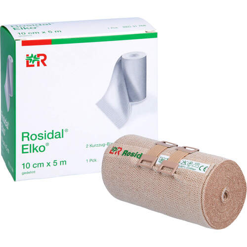 Rosidal Elko 10 cm x 5 m Kurzzug-Binden, 2 Stk., B2b Medical GmbH