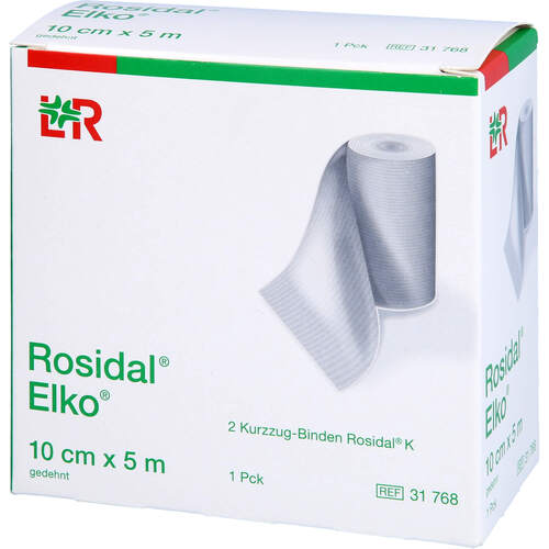 Rosidal Elko 10 cm x 5 m Kurzzug-Binden, 2 Stk., B2b Medical GmbH