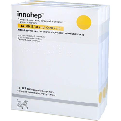 innohep 14.000 Anti-Xa I.E./0.7ml Inj.-Lsg.i.e.FS, 30X0.7 ML, CC Pharma GmbH