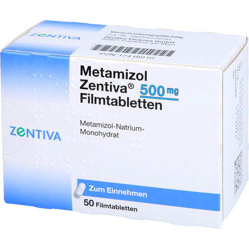 Metamizol Zentiva 500 mg Filmtabletten, 50 ST, Zentiva Pharma GmbH