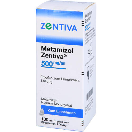 Metamizol Zentiva 500 mg/ml Tropf z Einnehmen Lsg, 100 ml, Zentiva Pharma GmbH