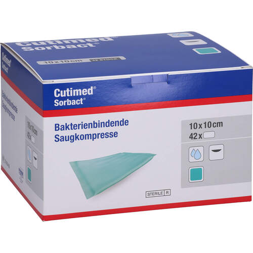 CUTIMED Sorbact Saugkompressen 10x10 cm, 42 Stk., + Prisoma GmbH