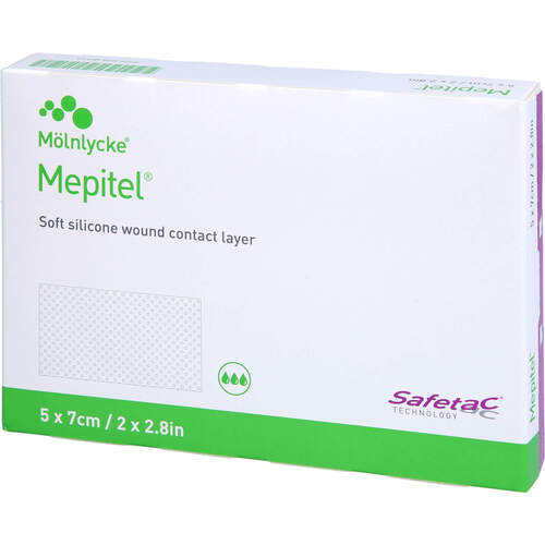 MEPITEL Silikon Netzverband 5x7 cm steril, 5 Stk., + Prisoma GmbH