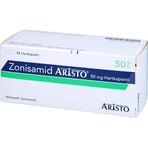 Zonisamid Aristo 50 mg Hartkapseln, 84 Stk., Aristo Pharma GmbH