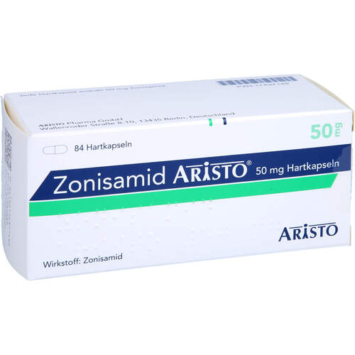Zonisamid Aristo 50 mg Hartkapseln, 84 Stk., Aristo Pharma GmbH