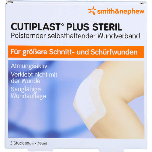 CUTIPLAST PLUS STERIL 7.8X10 CM VERBAND, 5 Stk., Avitamed GmbH