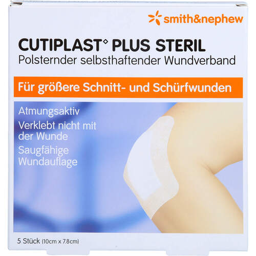 CUTIPLAST PLUS STERIL 7.8X10 CM VERBAND, 5 ST, Avitamed GmbH