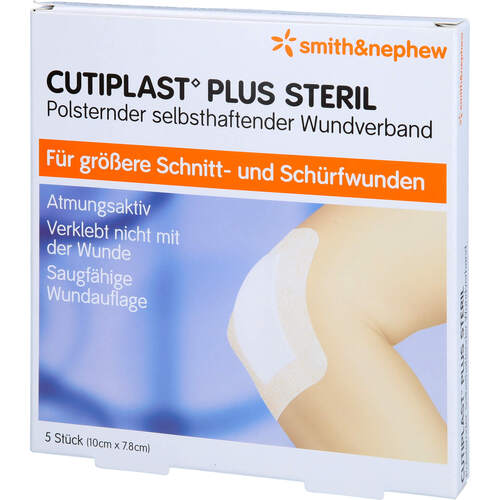 CUTIPLAST PLUS STERIL 7.8X10 CM VERBAND, 5 Stk., Avitamed GmbH