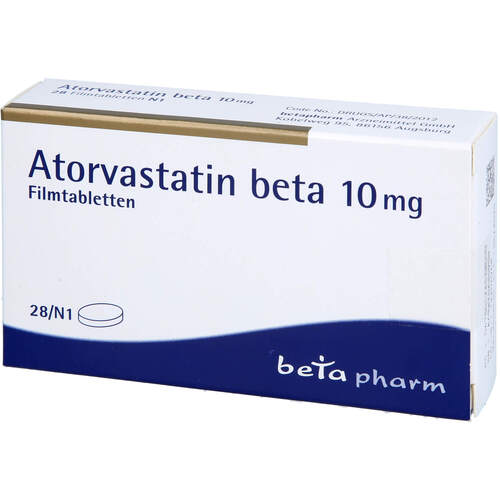 Atorvastatin beta 10 mg Filmtabletten, 28 Stk., betapharm Arzneimittel GmbH