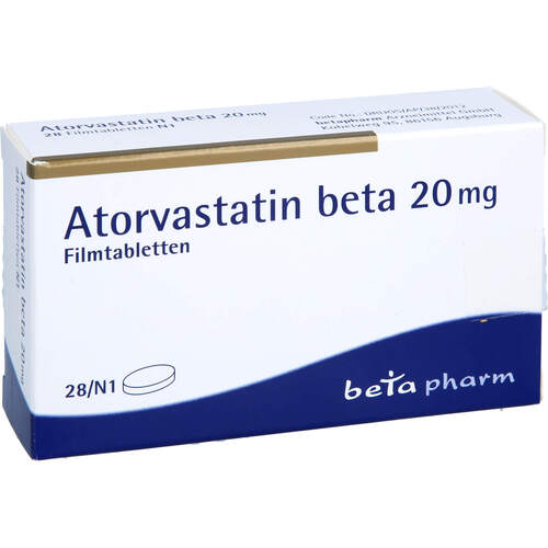 Atorvastatin beta 20 mg Filmtabletten, 28 Stk., betapharm Arzneimittel GmbH