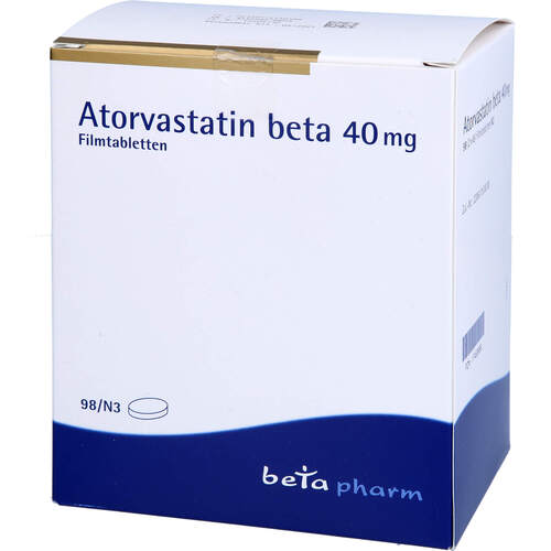 Atorvastatin beta 40 mg Filmtabletten, 98 ST, betapharm Arzneimittel GmbH