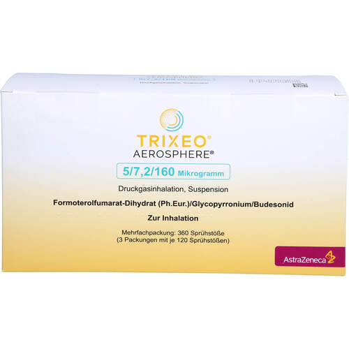 Trixeo Aerosphere 5/7.2/160 ug Druckgasinh.120ED, 3 Stk., Abacus Medicine A/S