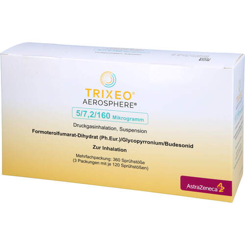 Trixeo Aerosphere 5/7.2/160 ug Druckgasinh.120ED, 3 Stk., Abacus Medicine A/S