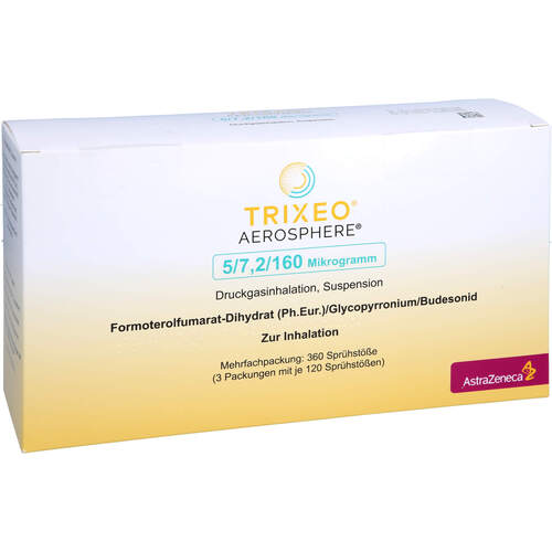 Trixeo Aerosphere 5/7.2/160 ug Druckgasinh.120ED, 3 Stk., Abacus Medicine A/S