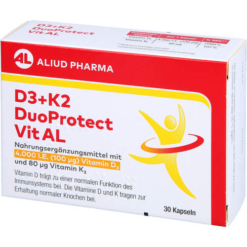 D3+K2 DuoProtect Vit AL 4000 I.E./80 ug Kapseln, 30 Stk., Aliud Pharma GmbH