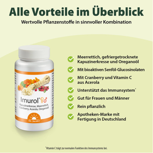 Dr. Jacob's Imurol Kapuzinerkresse Meerrettich Cranberry, 90 Stk., Dr. Jacob's Medical GmbH