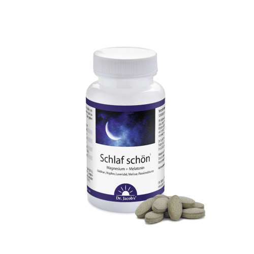 Dr. Jacob's Schlaf sch&ouml;n Melatonin Melisse Baldrian Hopfen, 90 Stk., Dr. Jacob's Medical GmbH