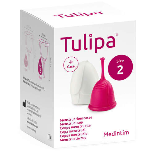 Menstruationstasse Tulipa Größe 2, 1 ST, Kessel Medintim GmbH