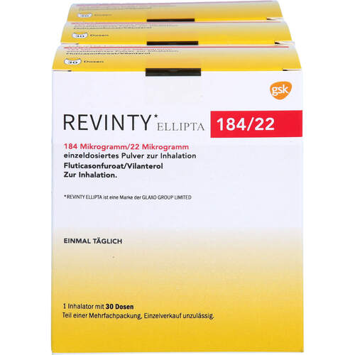 Revinty Ellipta 184 ug/22 ug einzeld.P.z.Inh.30ED, 3 Stk., Emra-Med Arzneimittel GmbH