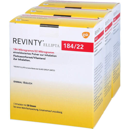 Revinty Ellipta 184 ug/22 ug einzeld.P.z.Inh.30ED, 3 Stk., Emra-Med Arzneimittel GmbH