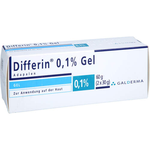 Differin 0.1% Gel, 2X30 G, Pharma Gerke Arzneimittelvertriebs GmbH