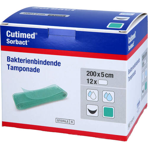 CUTIMED Sorbact Tamponaden 5x200 cm, 12 Stk., Aca Müller/Adag Pharma AG CUTIMED Sorbact Tamponaden 5x200 cm, 12 Stk., Aca Müller/Adag Pharma AG