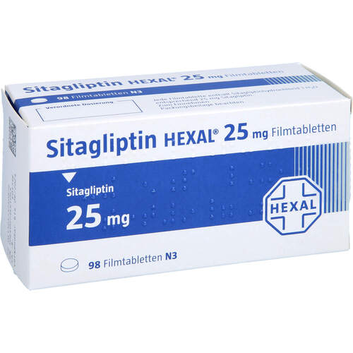 Sitagliptin HEXAL 25 mg Filmtabletten, 98 Stk., HEXAL AG Sitagliptin HEXAL 25 mg Filmtabletten, 98 Stk., HEXAL AG
