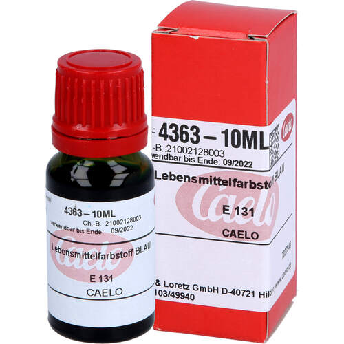 LEBENSMITTELFARBSTOFF blau E131, 10 ml, Caesar & Loretz GmbH