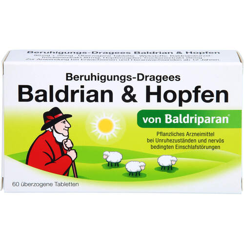 BERUHIGUNGS-DRAGEES Baldrian & Hopfen, 60 Stk., PharmaSGP GmbH