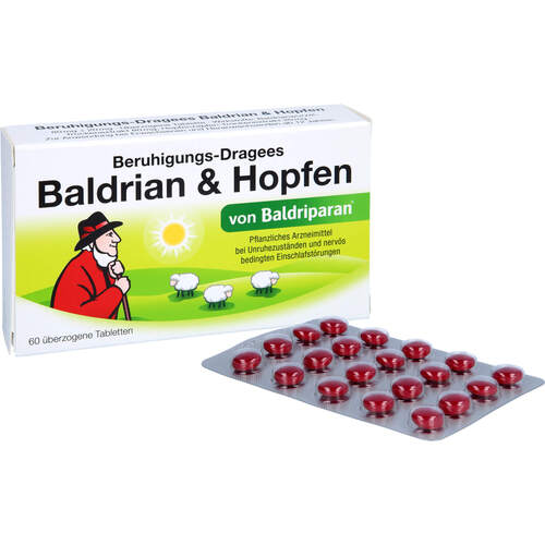 BERUHIGUNGS-DRAGEES Baldrian & Hopfen, 60 Stk., PharmaSGP GmbH