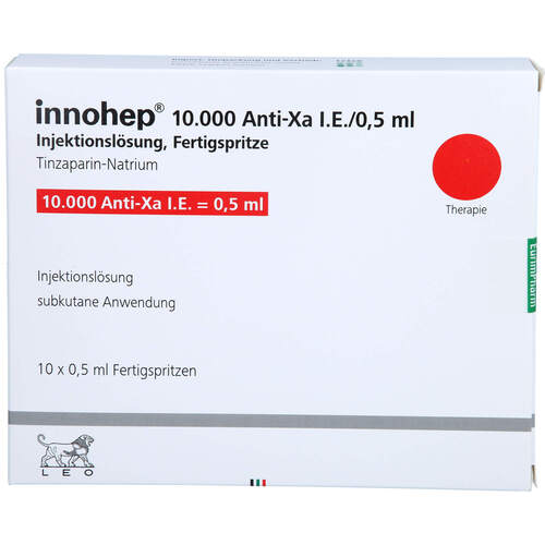 innohep 10.000 Anti-Xa I.E./0.5ml Inj.-Lsg.i.e.FS, 10 ST, Eurimpharm Arzneimittel GmbH