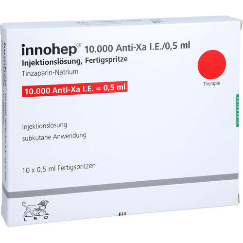 innohep 10.000 Anti-Xa I.E./0.5ml Inj.-Lsg.i.e.FS, 10 ST, Eurimpharm Arzneimittel GmbH