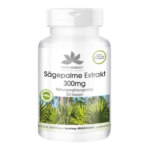S&auml;gepalme Extrakt 300mg, 250 Stk., Warnke Vitalstoffe GmbH