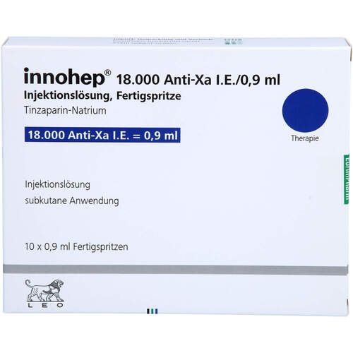 innohep 18.000 Anti-Xa I.E./0.9ml Inj.-Lsg.i.e.FS., 10 Stk., Eurimpharm Arzneimittel GmbH