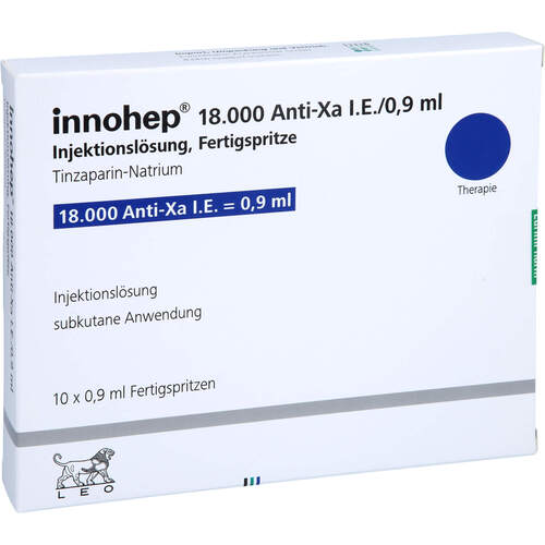innohep 18.000 Anti-Xa I.E./0.9ml Inj.-Lsg.i.e.FS., 10 Stk., Eurimpharm Arzneimittel GmbH