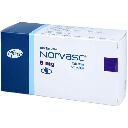Norvasc 5 mg Tabletten, 100 Stk., Abacus Medicine A/S