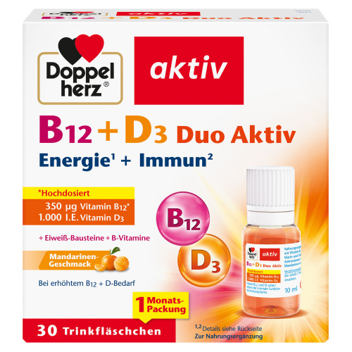 Doppelherz B12 + D3 Duo Aktiv, 30 Stk., Queisser Pharma GmbH & Co. KG