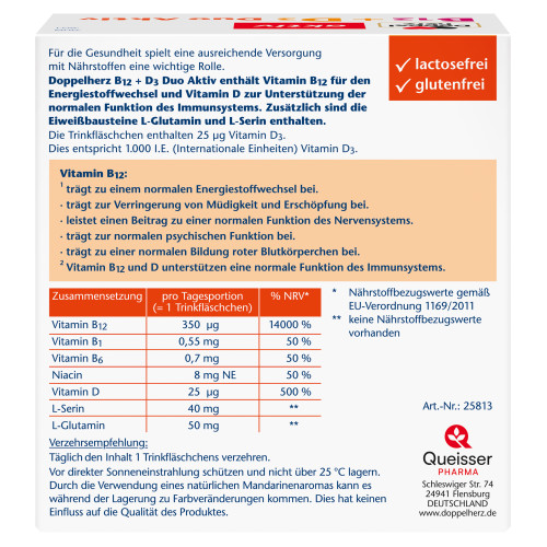 Doppelherz B12 + D3 Duo Aktiv, 30 Stk., Queisser Pharma GmbH & Co. KG