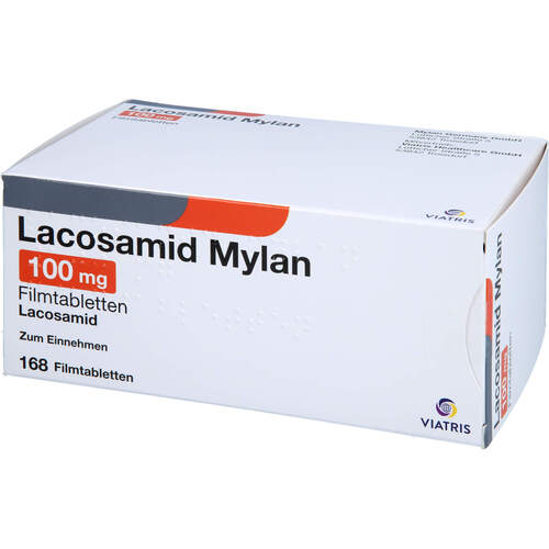 Lacosamid Mylan 100 mg Filmtabletten, 168 Stk., Viatris Healthcare GmbH Lacosamid Mylan 100 mg Filmtabletten, 168 Stk., Viatris Healthcare GmbH