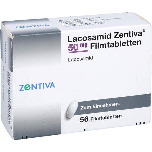 Lacosamid Zentiva 50 mg Filmtabletten, 56 Stk., Zentiva Pharma GmbH