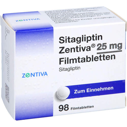 Sitagliptin Zentiva 25mg Filmtabletten, 98 Stk., Zentiva Pharma GmbH