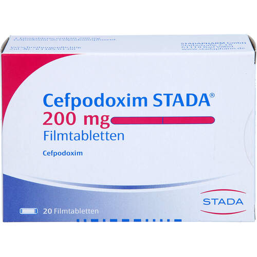 Cefpodoxim STADA 200 mg Filmtabletten, 20 Stk., STADAPHARM GmbH Cefpodoxim STADA 200 mg Filmtabletten, 20 Stk., STADAPHARM GmbH