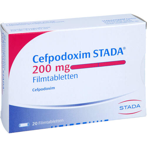 Cefpodoxim STADA 200 mg Filmtabletten, 20 Stk., STADAPHARM GmbH Cefpodoxim STADA 200 mg Filmtabletten, 20 Stk., STADAPHARM GmbH