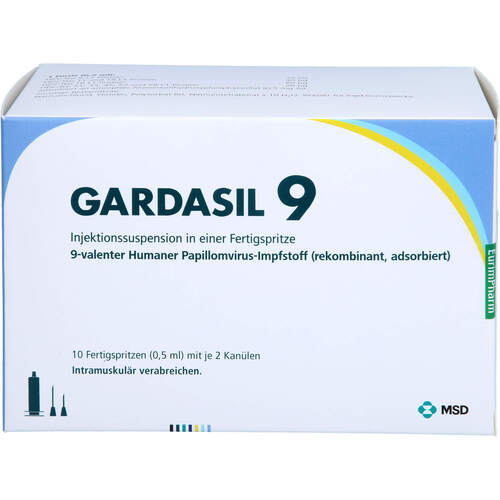 Gardasil 9 Inj.-Sus.i.e.Fertigspritze, 10 ST, Eurimpharm Arzneimittel GmbH