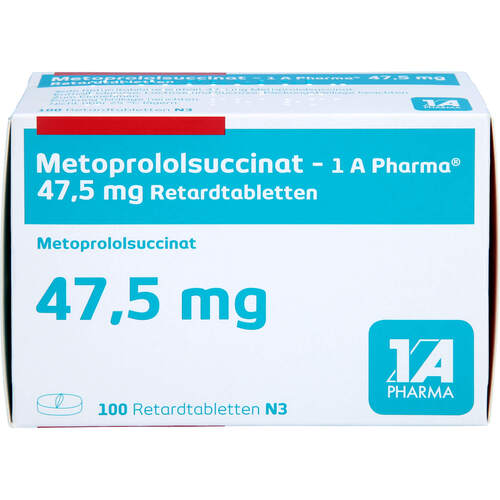 Metoprololsuccinat - 1 A Pharma 47.5 mg Retardtab, 100 Stk., 1 A Pharma GmbH