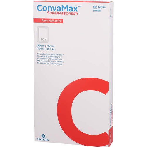 CONVAMAX Superabsorber nicht adh&auml;siv 20x40 cm, 10 Stk., Aca M&uuml;ller/Adag Pharma AG